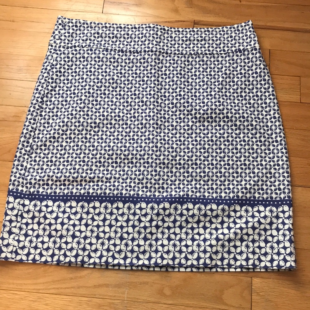 Talbots Skirt, size 8, geometric print, unlined